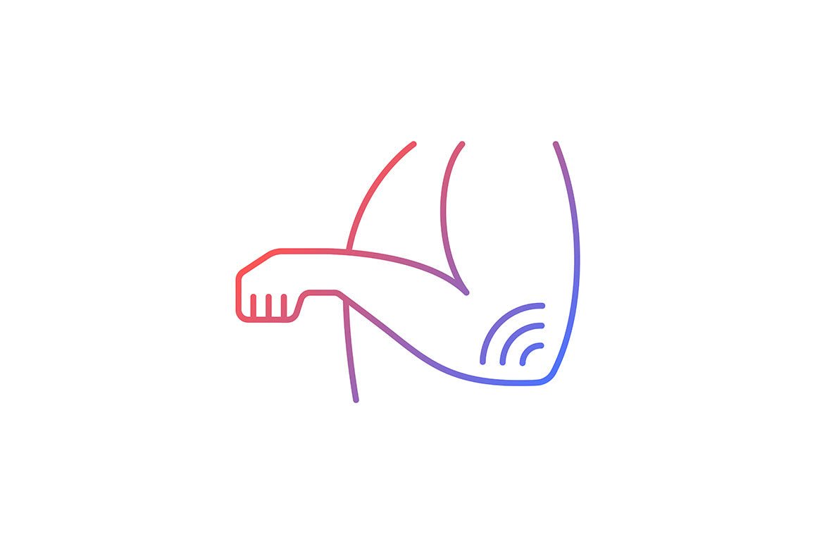 Joints pain gradient icons set for dark and light mode