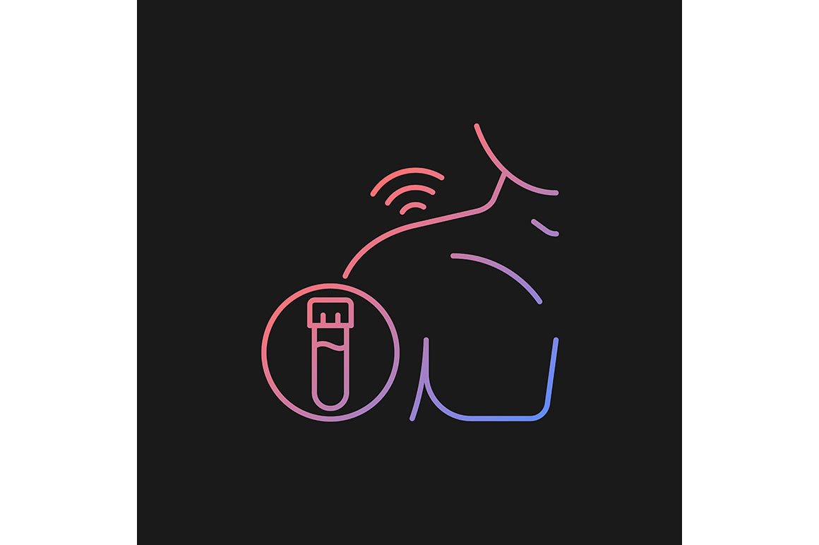 Joints pain gradient icons set for dark and light mode