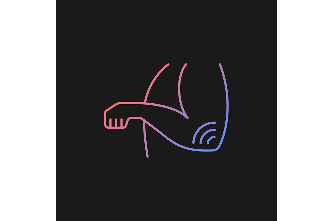 Joints pain gradient icons set for dark and light mode