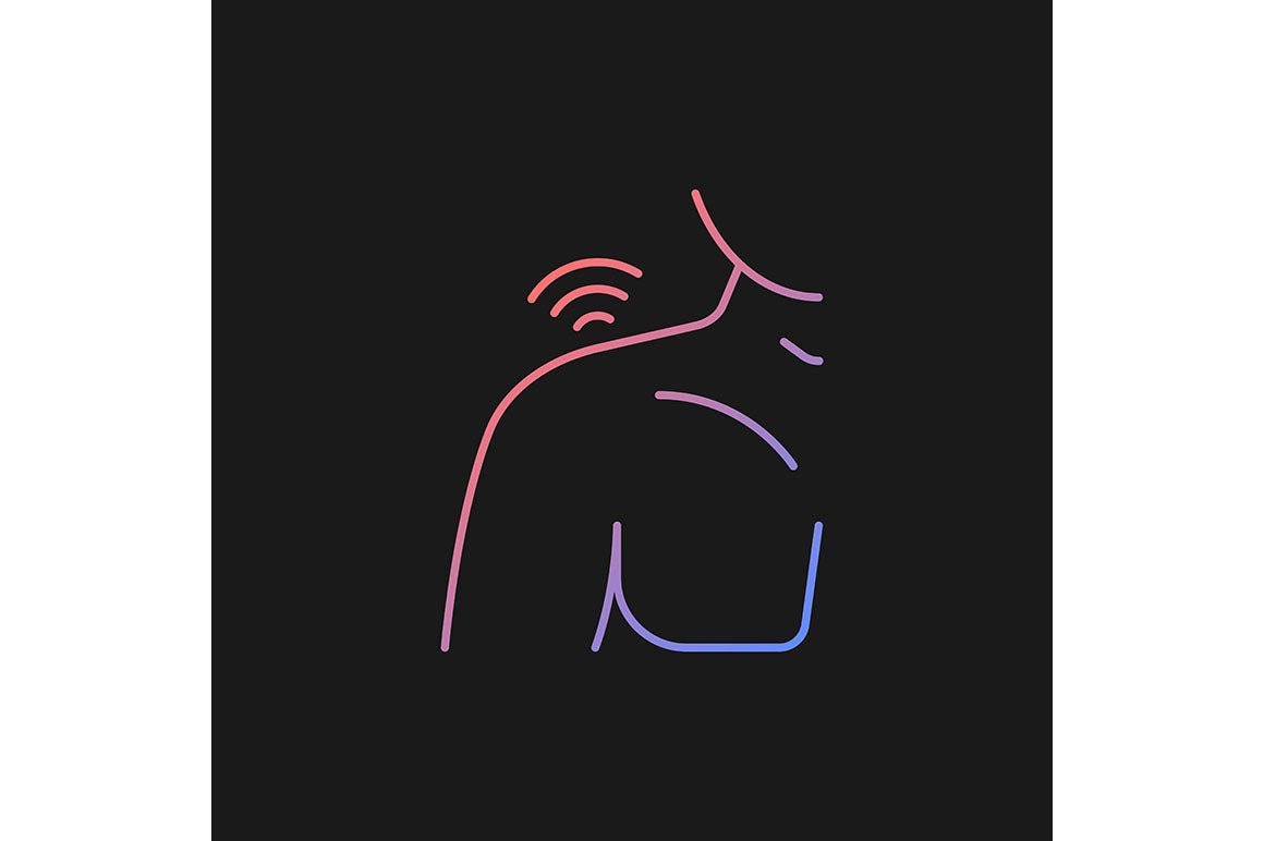 Joints pain gradient icons set for dark and light mode