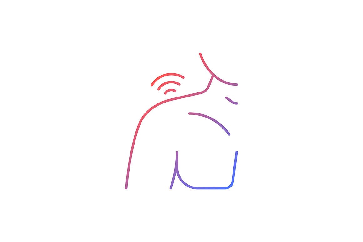 Joints pain gradient icons set for dark and light mode