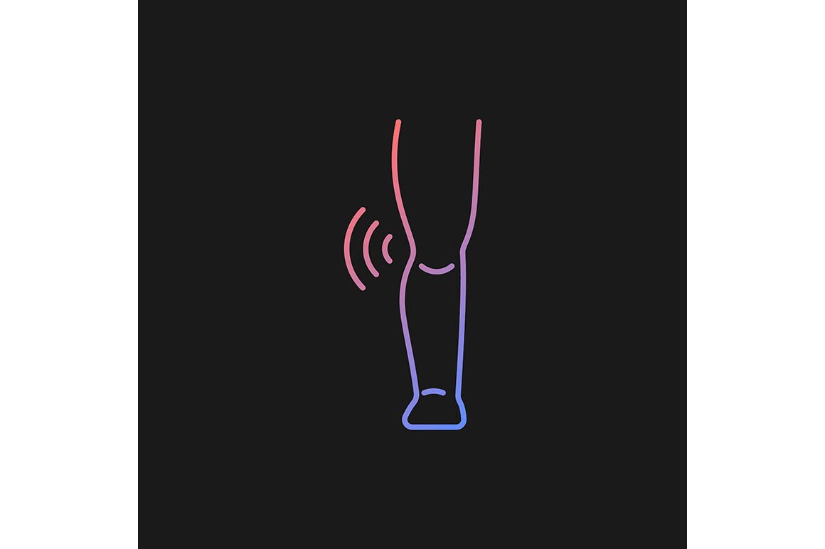 Joints pain gradient icons set for dark and light mode