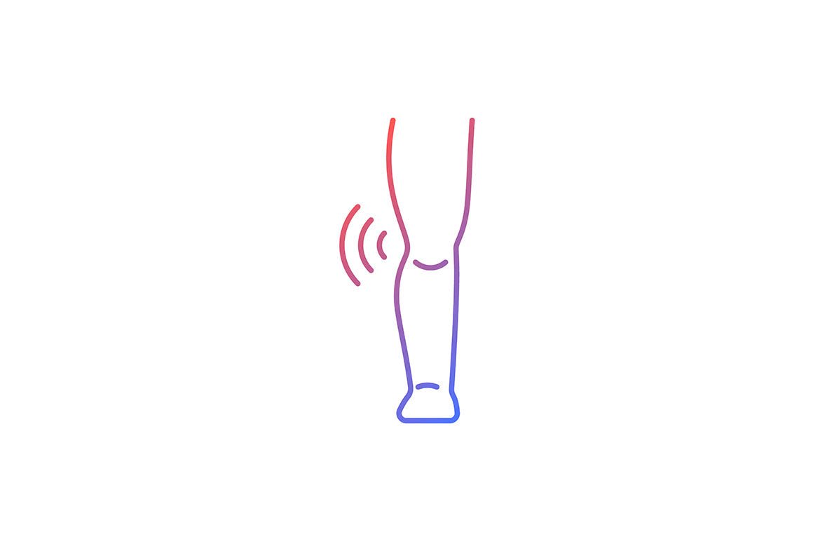 Joints pain gradient icons set for dark and light mode