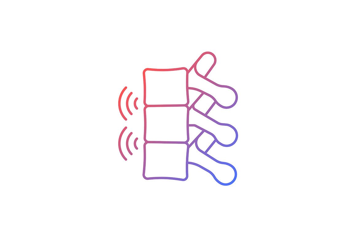 Joints pain gradient icons set for dark and light mode