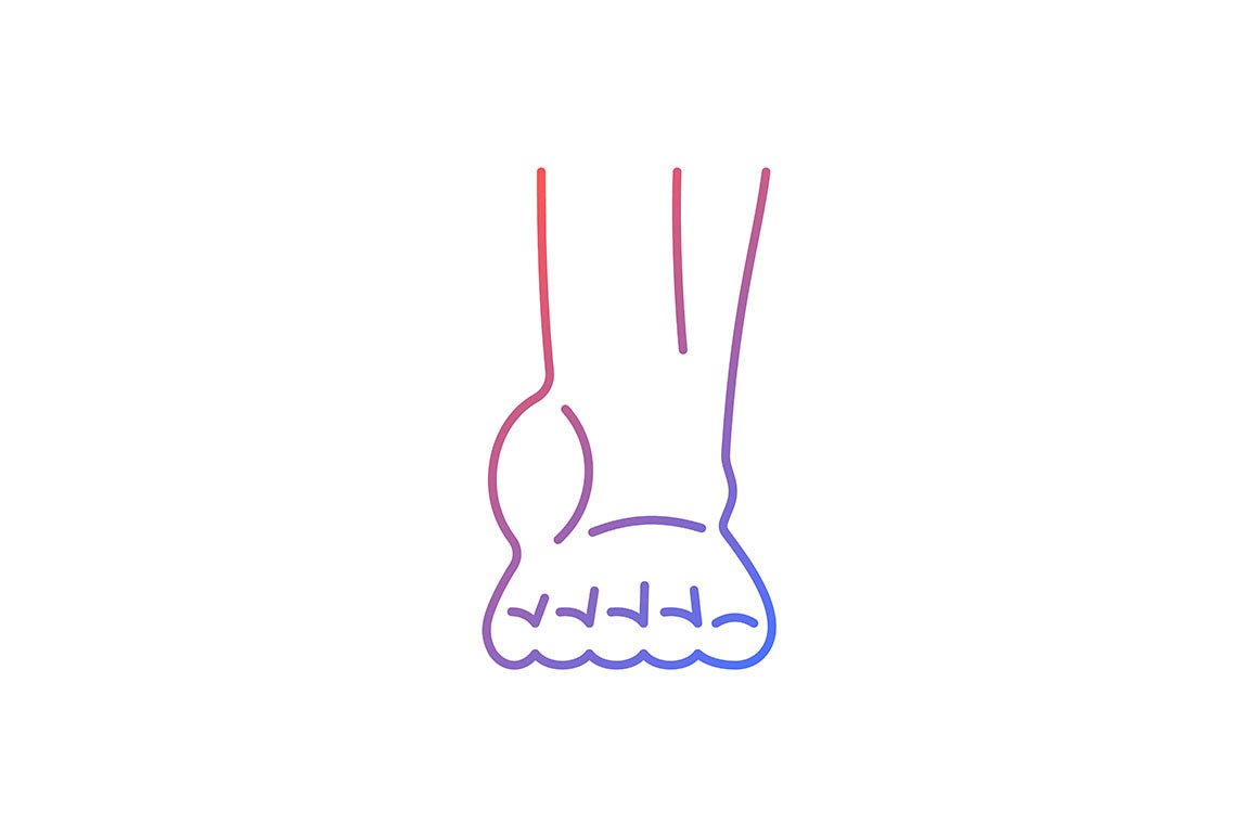 Joints pain gradient icons set for dark and light mode