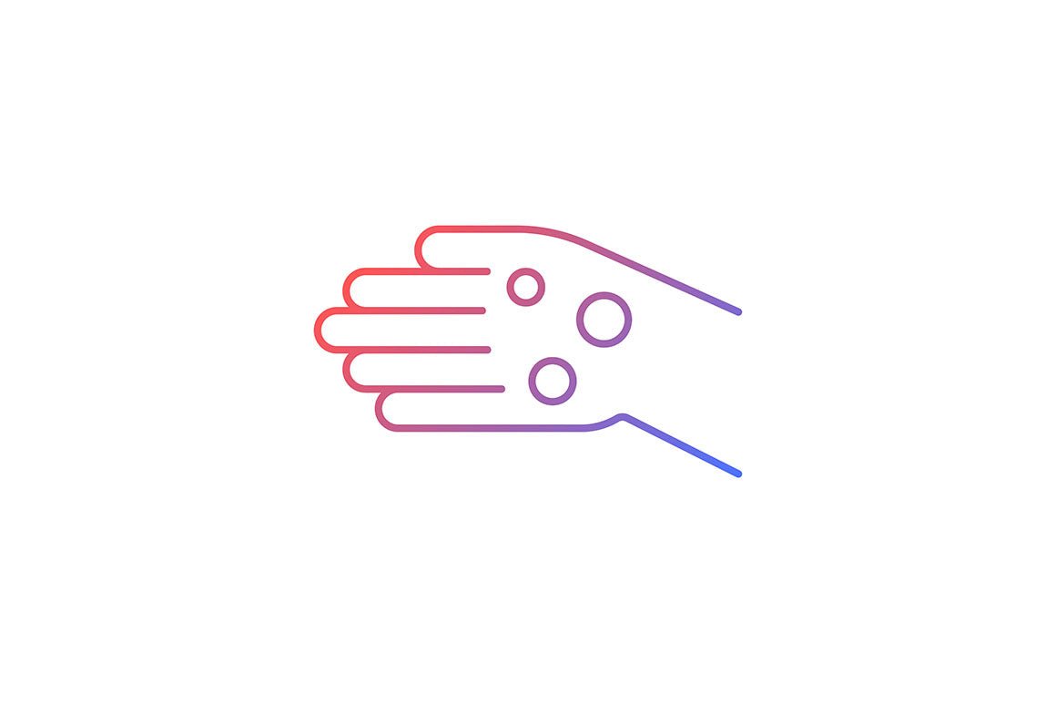 Joints pain gradient icons set for dark and light mode