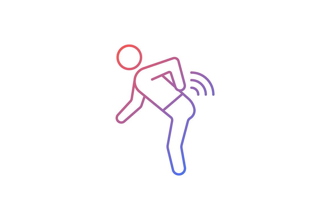 Joints pain gradient icons set for dark and light mode