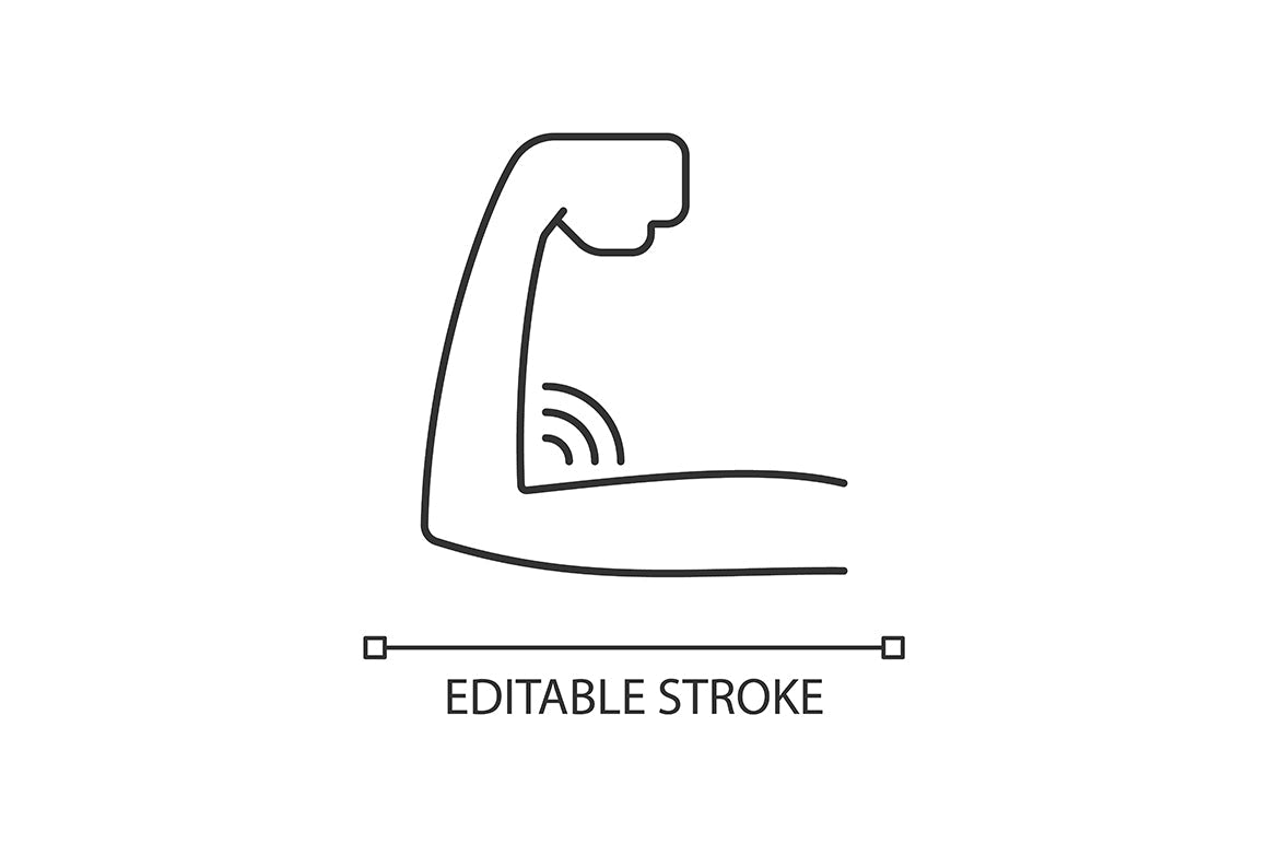 Joints pain linear icons set for dark and light mode