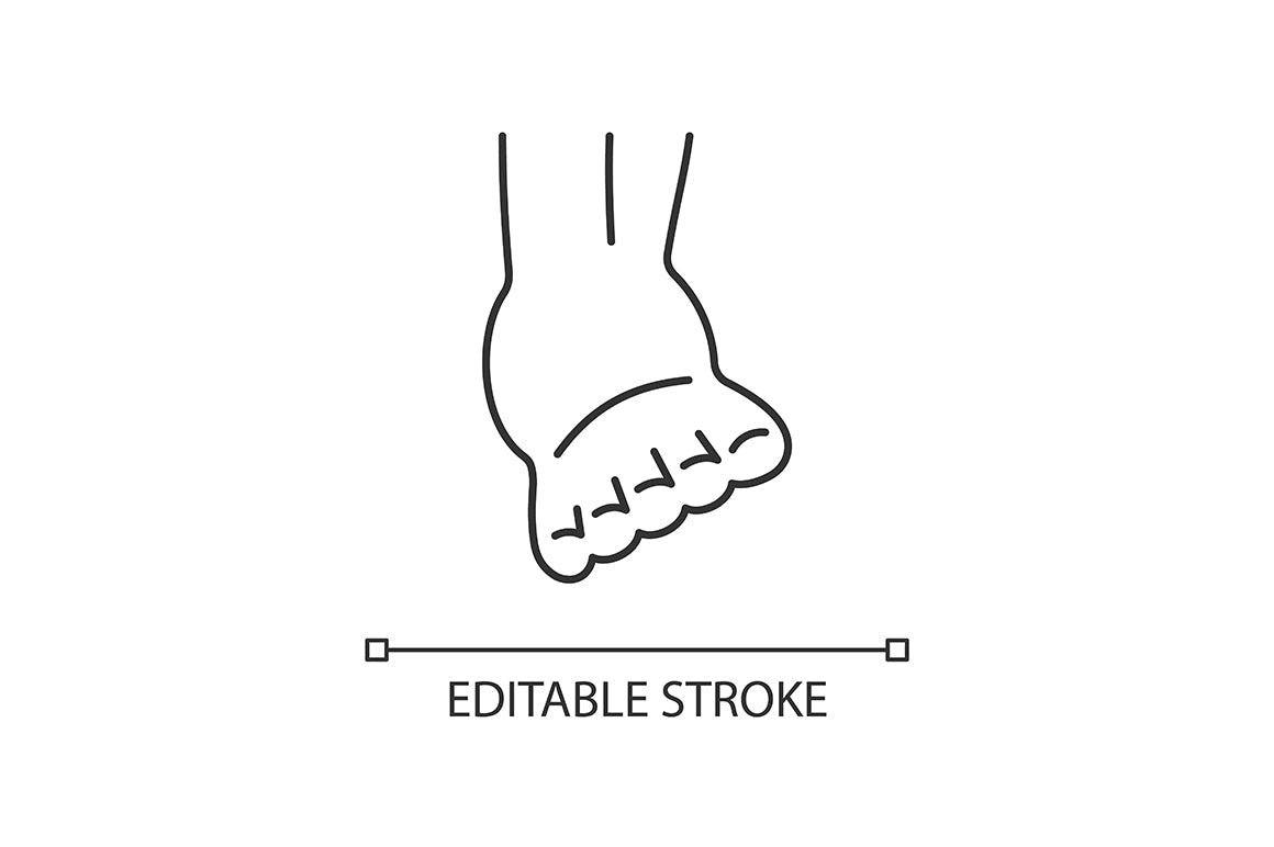 Joints pain linear icons set for dark and light mode