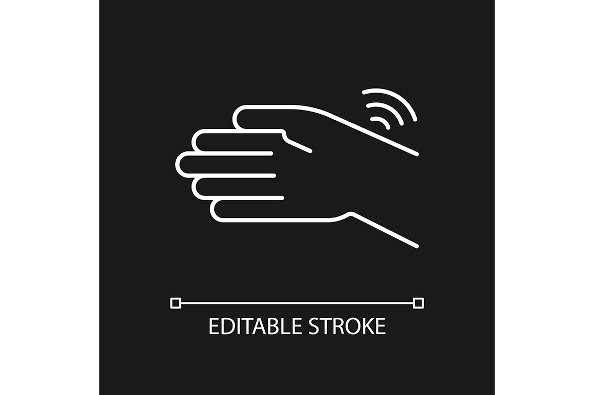 Joints pain linear icons set for dark and light mode