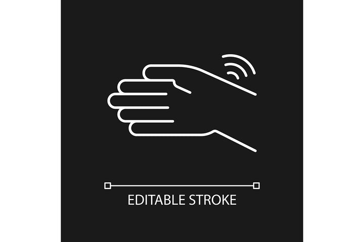 Joints pain linear icons set for dark and light mode