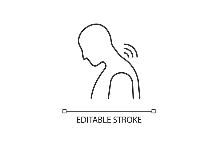 Joints pain linear icons set for dark and light mode
