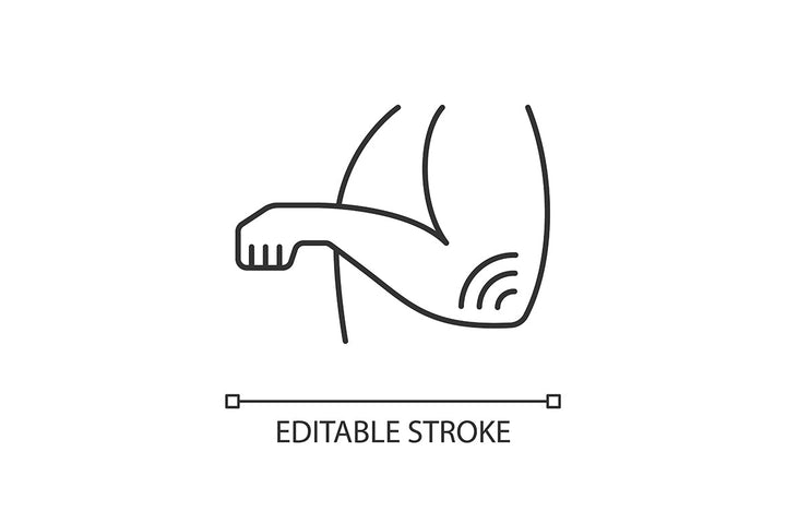 Joints pain linear icons set for dark and light mode