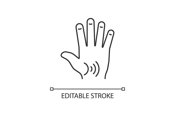 Joints pain linear icons set for dark and light mode