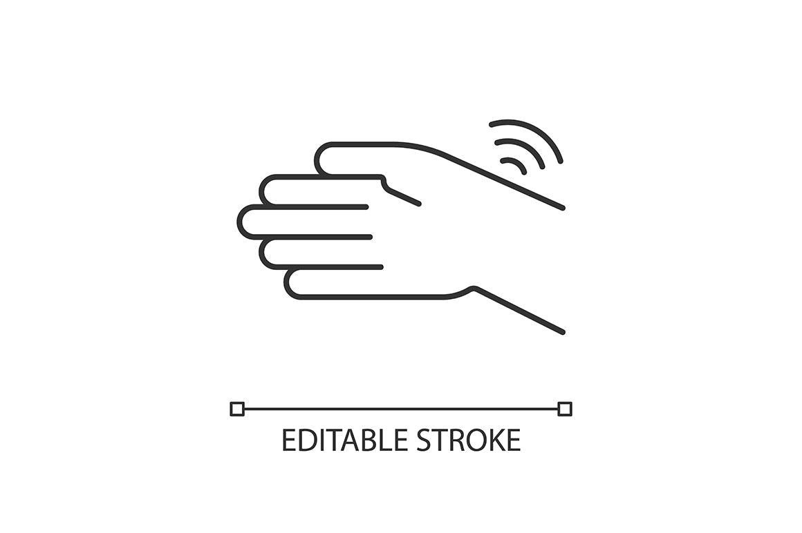 Joints pain linear icons set for dark and light mode