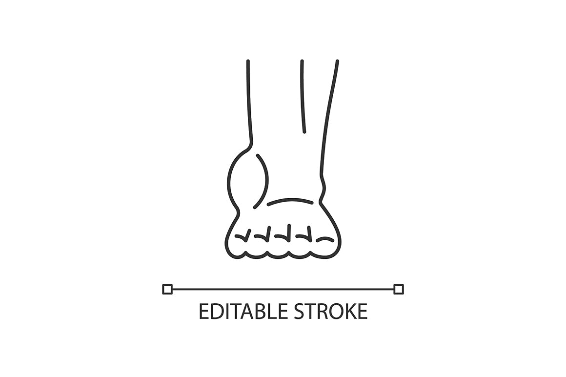 Joints pain linear icons set for dark and light mode