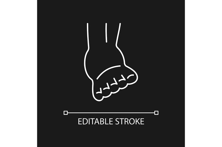 Joints pain linear icons set for dark and light mode