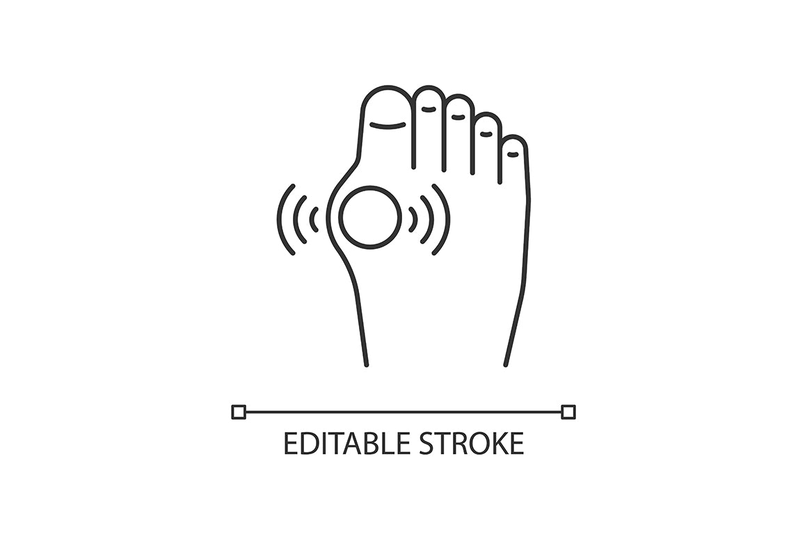 Joints pain linear icons set for dark and light mode