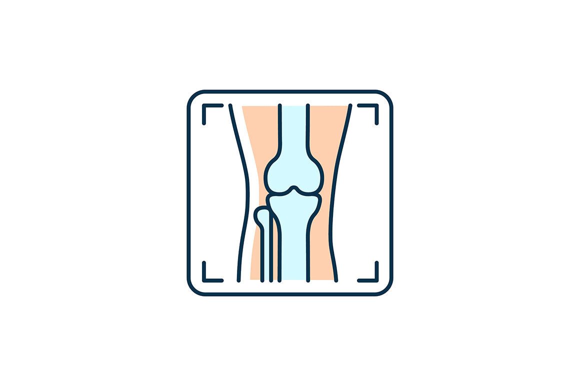 Joints pain RGB color icons set