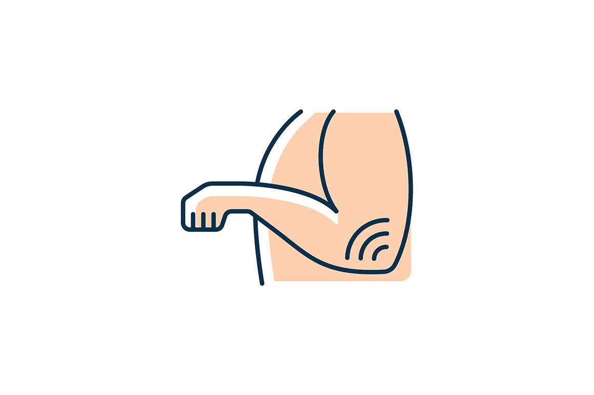 Joints pain RGB color icons set