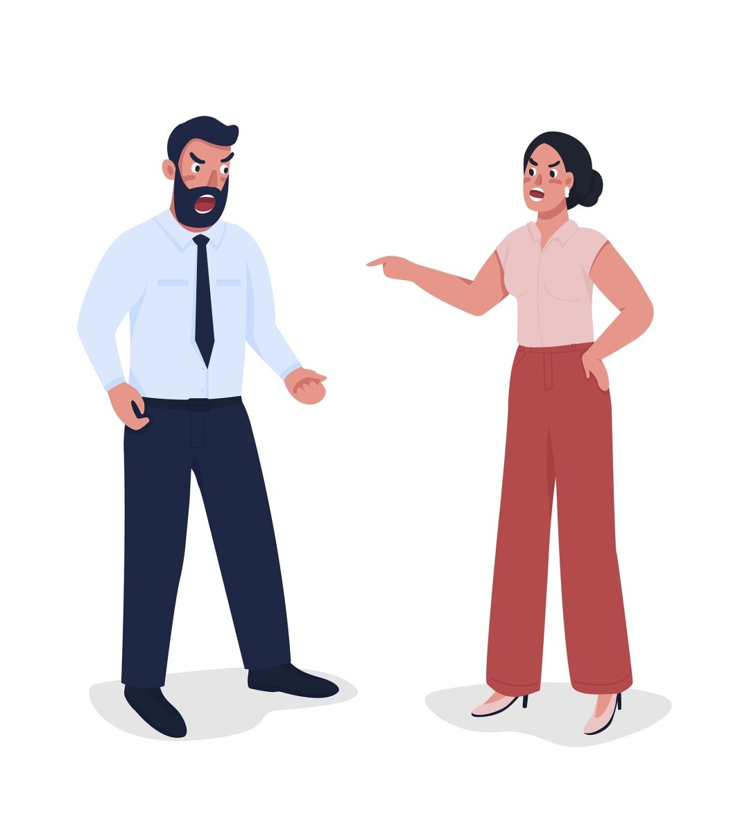 Justice workers flat color vector illustration set