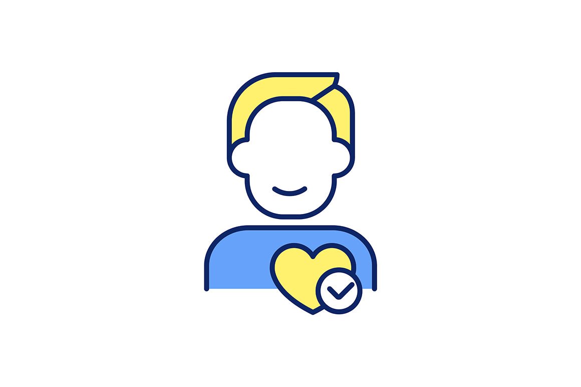 Keep heart healthy RGB color icons set