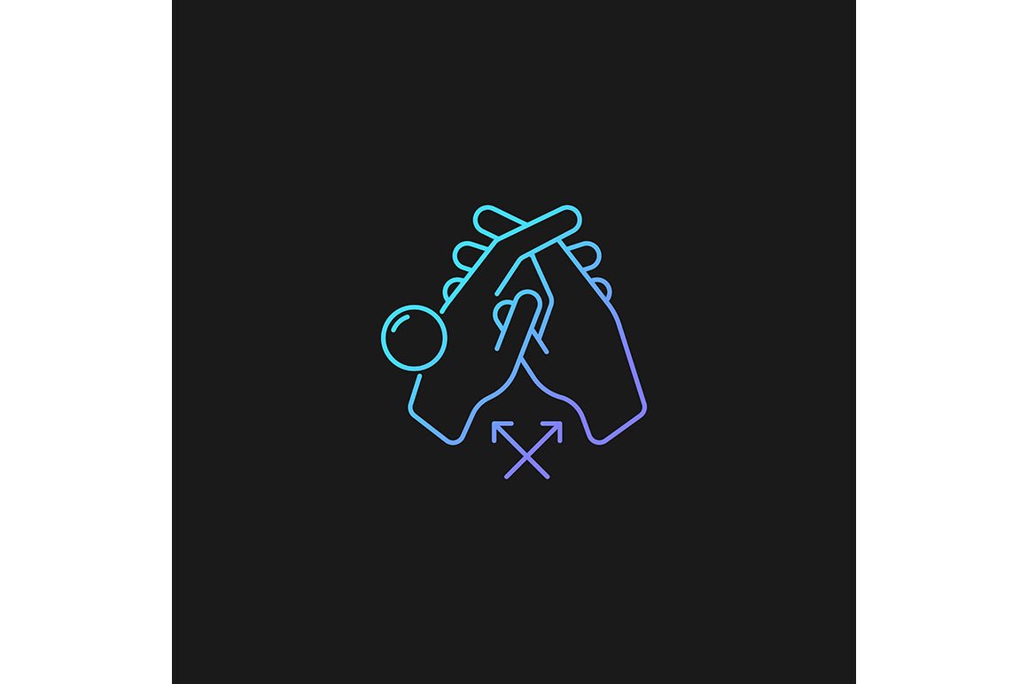 Keeping hands clean gradient icons set for dark and light mode