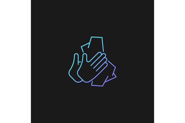 Keeping hands clean gradient icons set for dark and light mode