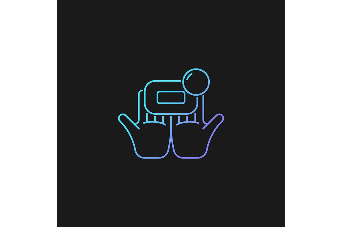 Keeping hands clean gradient icons set for dark and light mode