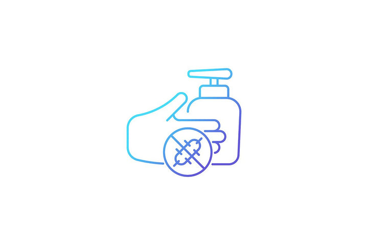 Keeping hands clean gradient icons set for dark and light mode