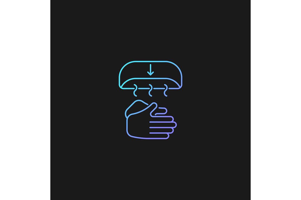 Keeping hands clean gradient icons set for dark and light mode