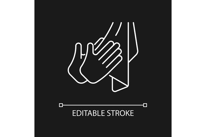 Keeping hands clean linear icons set for dark and light mode