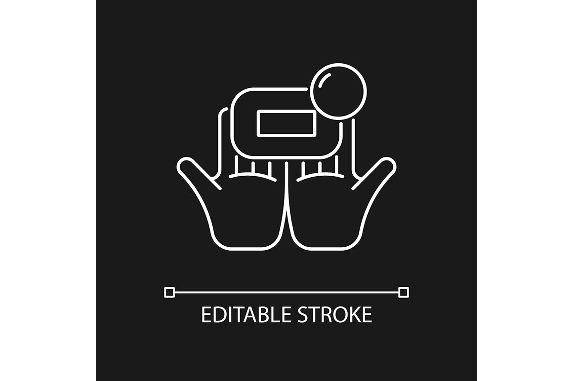 Keeping hands clean linear icons set for dark and light mode