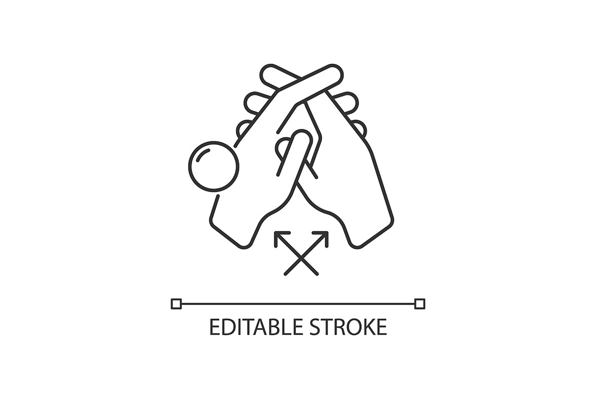 Keeping hands clean linear icons set for dark and light mode
