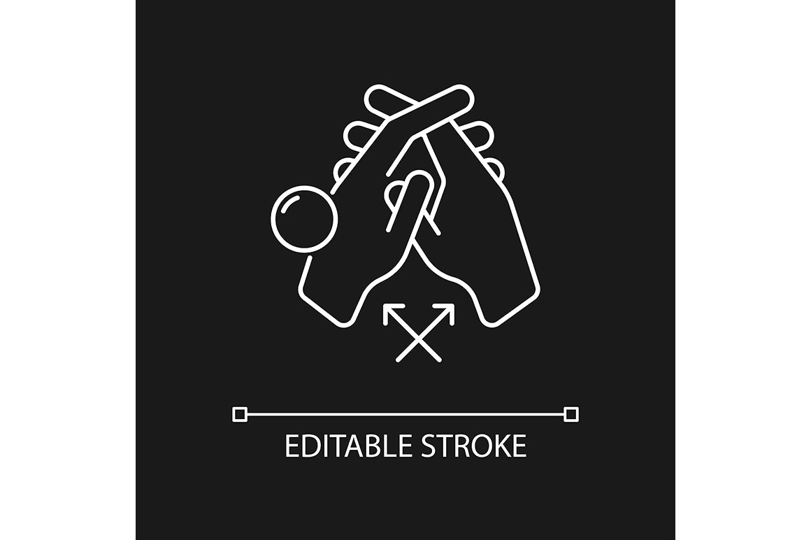 Keeping hands clean linear icons set for dark and light mode