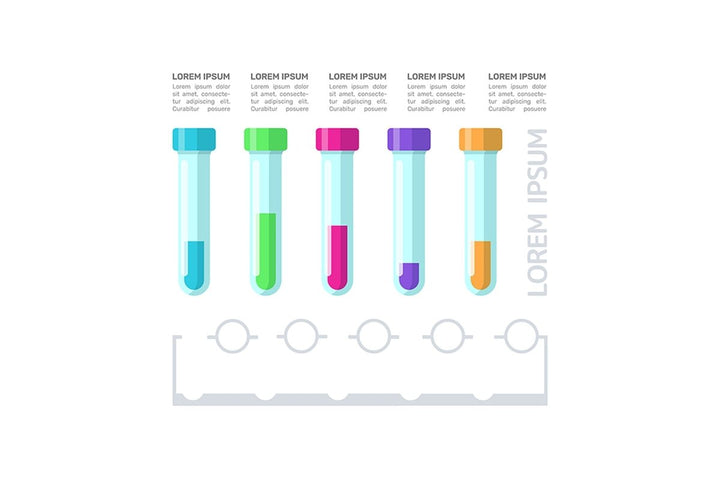 Laboratory experiment infographic chart design template
