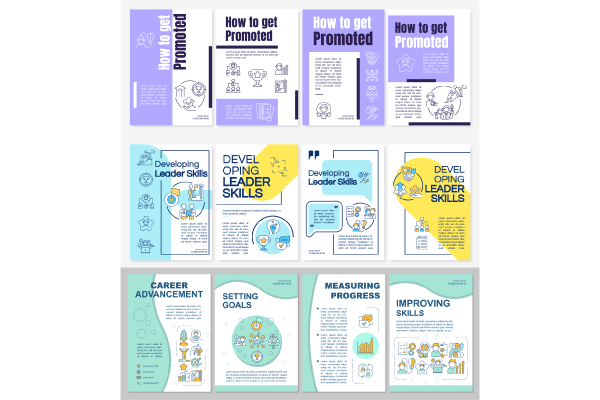 Lader skills brochure templates bundle
