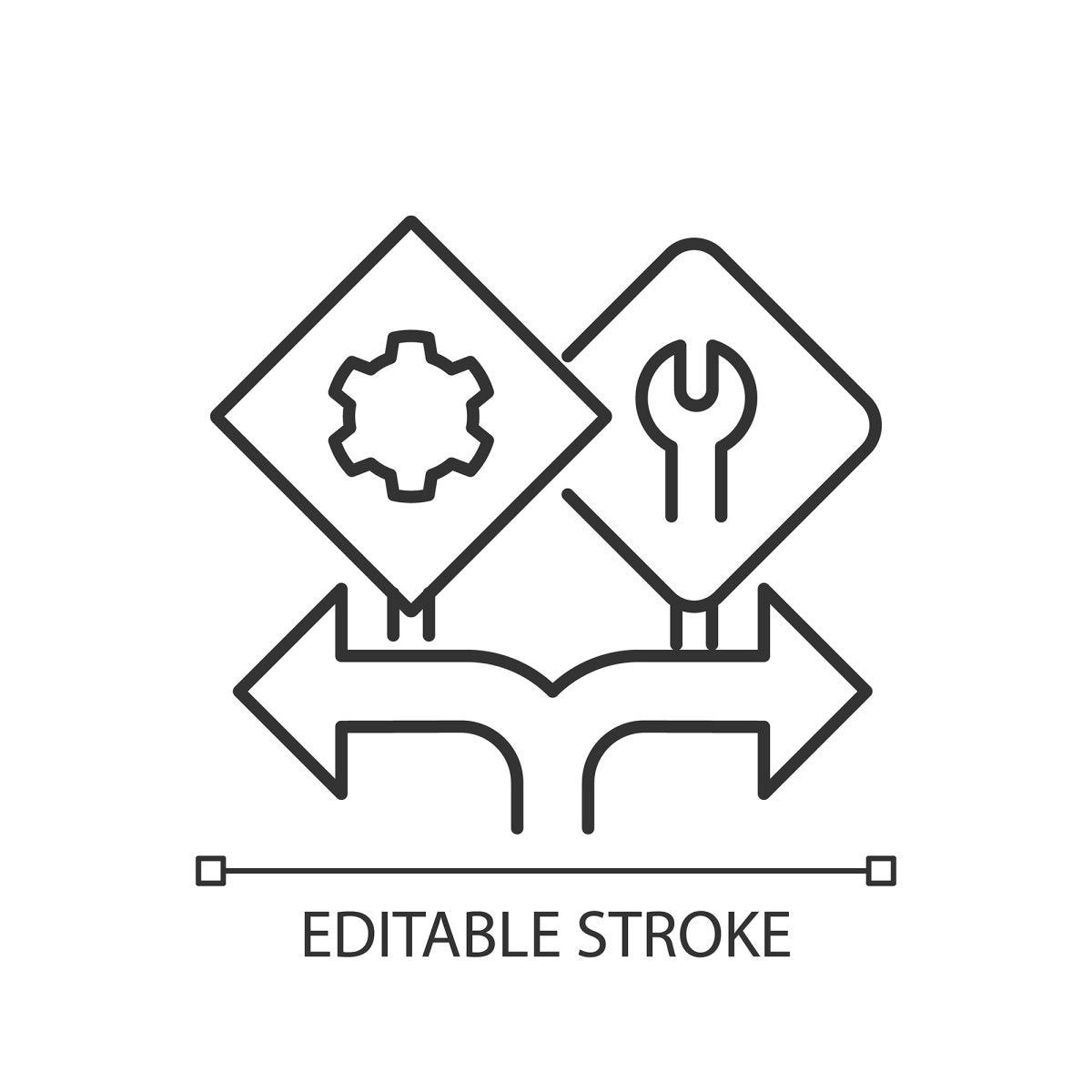 Learning modern professions linear icons set