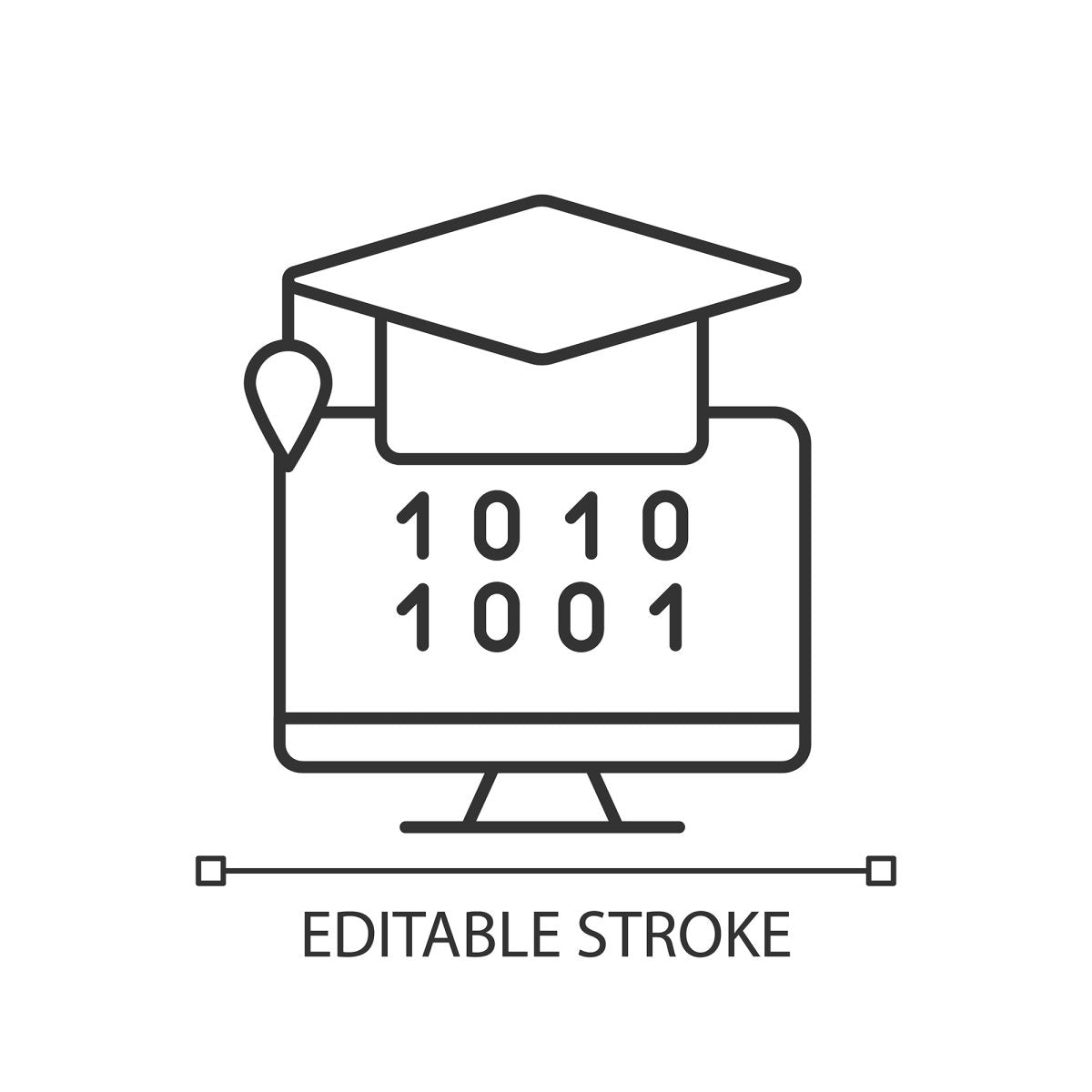 Learning modern professions linear icons set