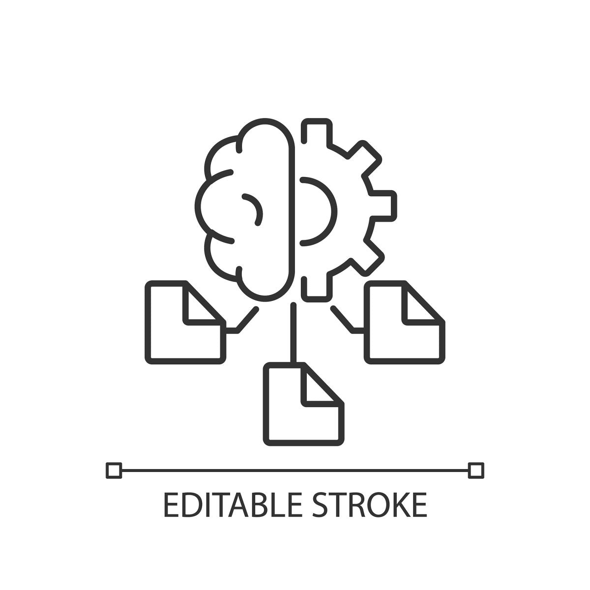 Learning modern professions linear icons set