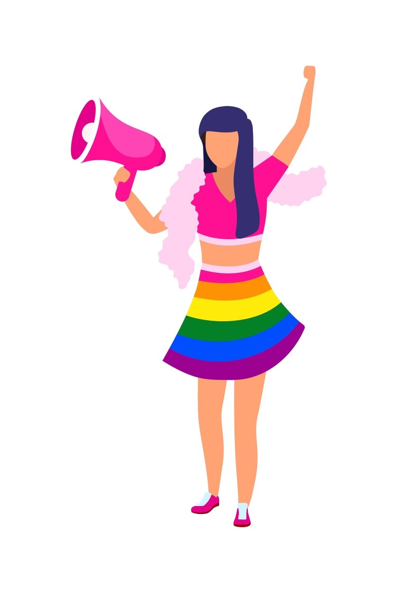 LGBT members flat characters set
