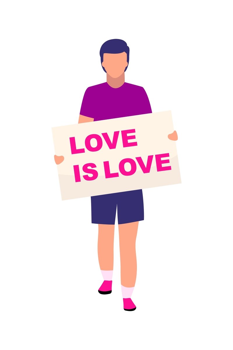 LGBT members flat characters set