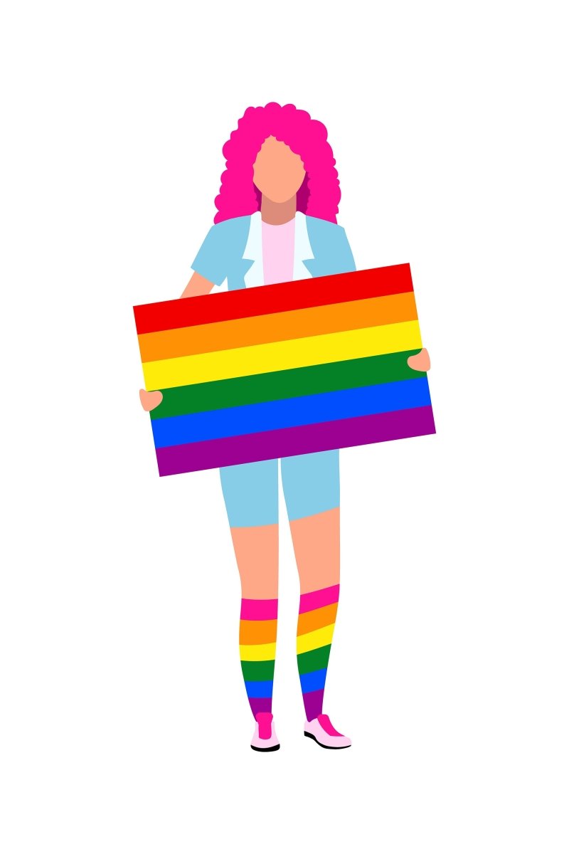 LGBT members flat characters set