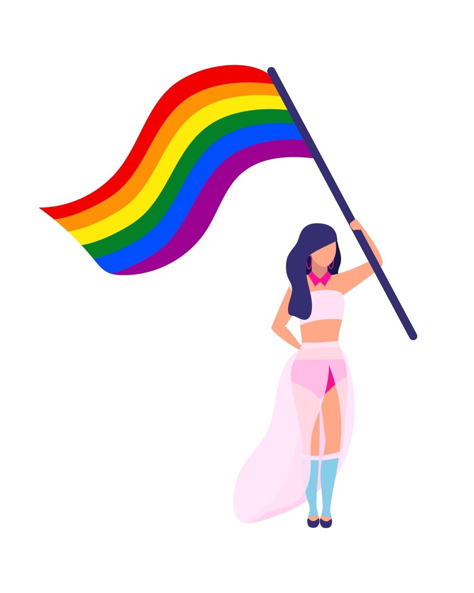 LGBT members flat characters set