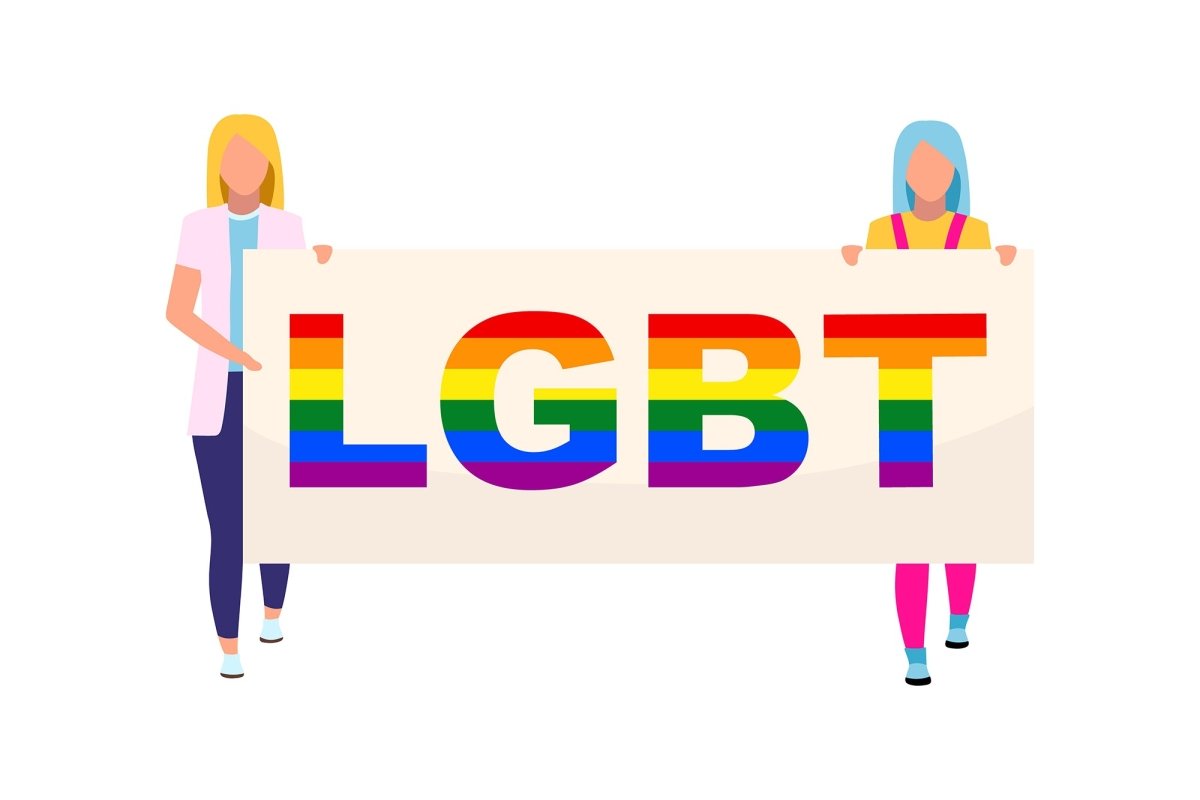 LGBT members flat characters set
