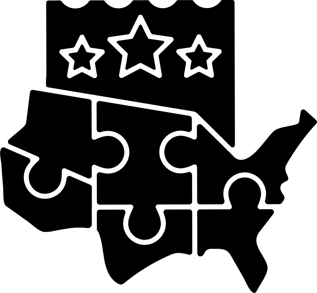 Lottery types black glyph icons set on white space
