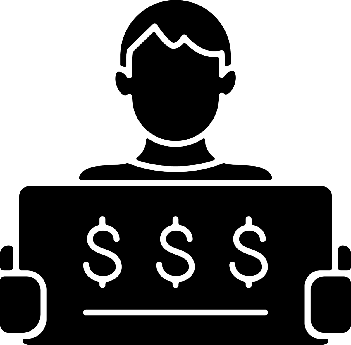 Lottery types black glyph icons set on white space