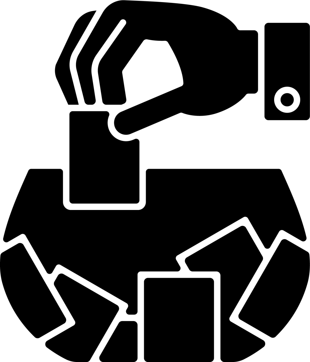 Lottery types black glyph icons set on white space