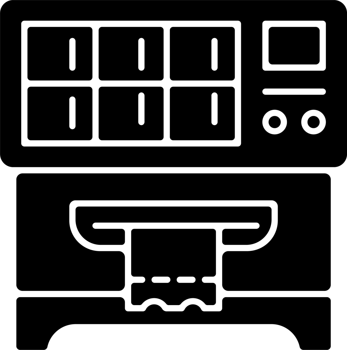 Lottery types black glyph icons set on white space