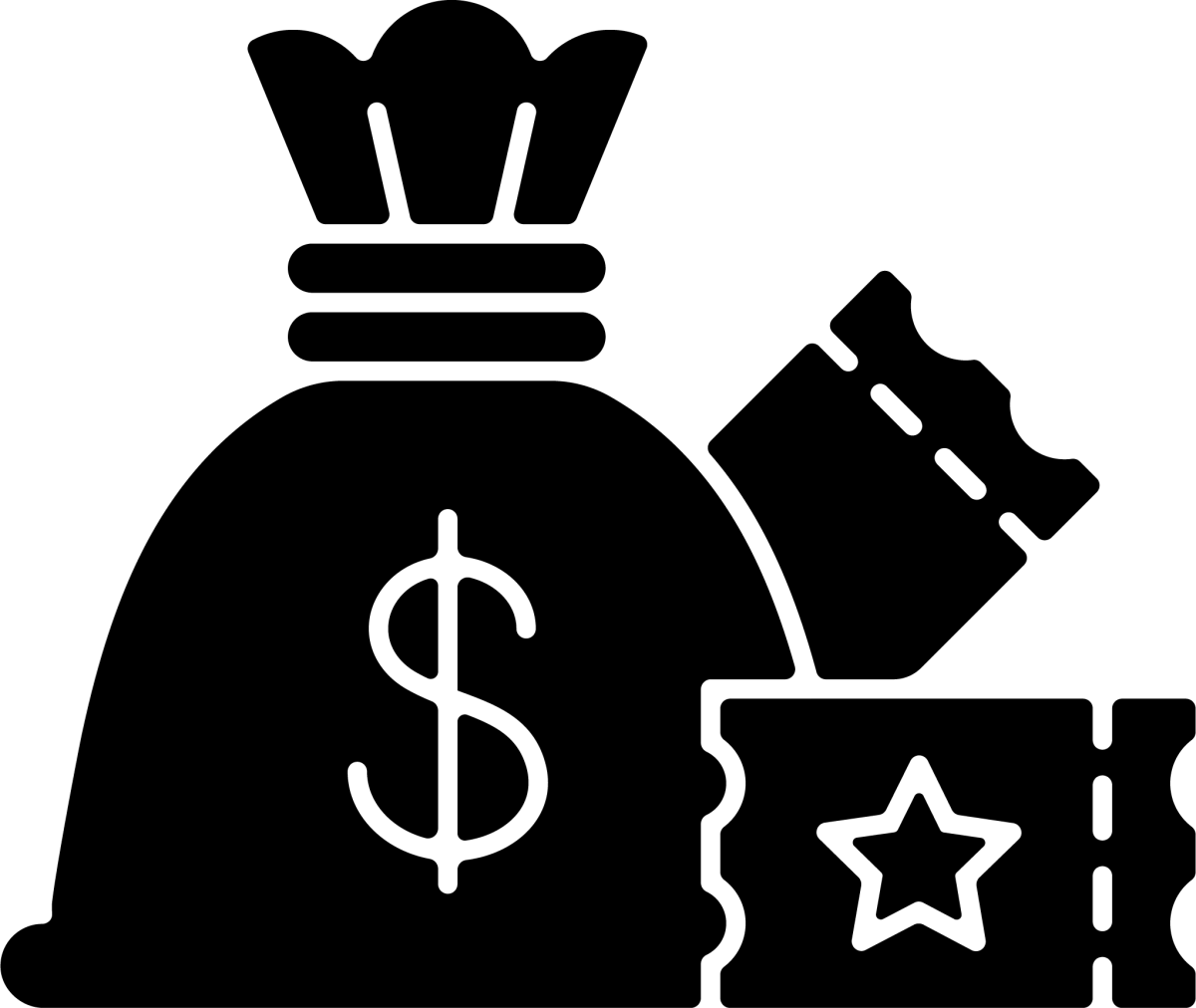Lottery types black glyph icons set on white space